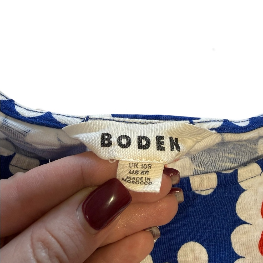 Boden Floral Shift Dress 100% cotton size 6R - Picture 3 of 8